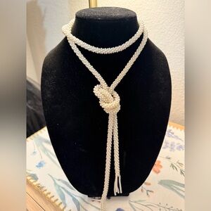 Elegant Pearl Knot Necklace